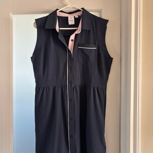 Puma Dark Blue and Light Pink Button-Down Dress